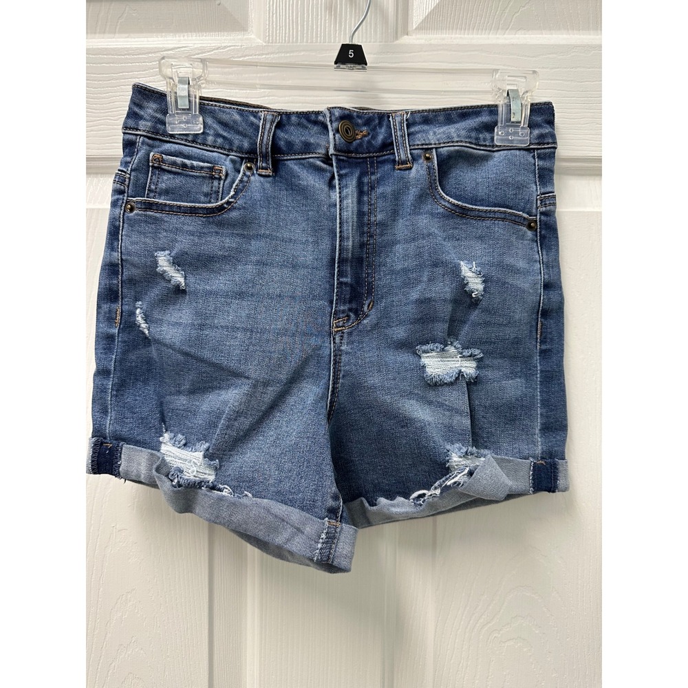 Regeneration by Celebrity Pink Conscious Distressed Jean Shorts Cuffed 7/28